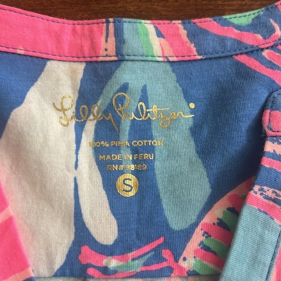 NWT Lilly Pulitzer Ali Dress Out to Sea Style 20417 Size S 100% Pima Cotton - Picture 8 of 11
